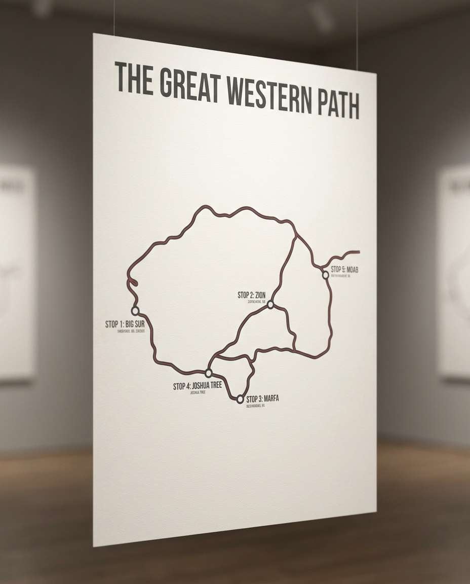 minimalist map line photo