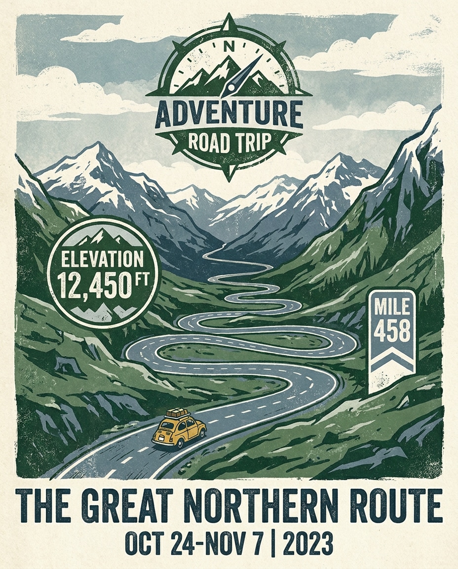 mountain pass adventure photo
