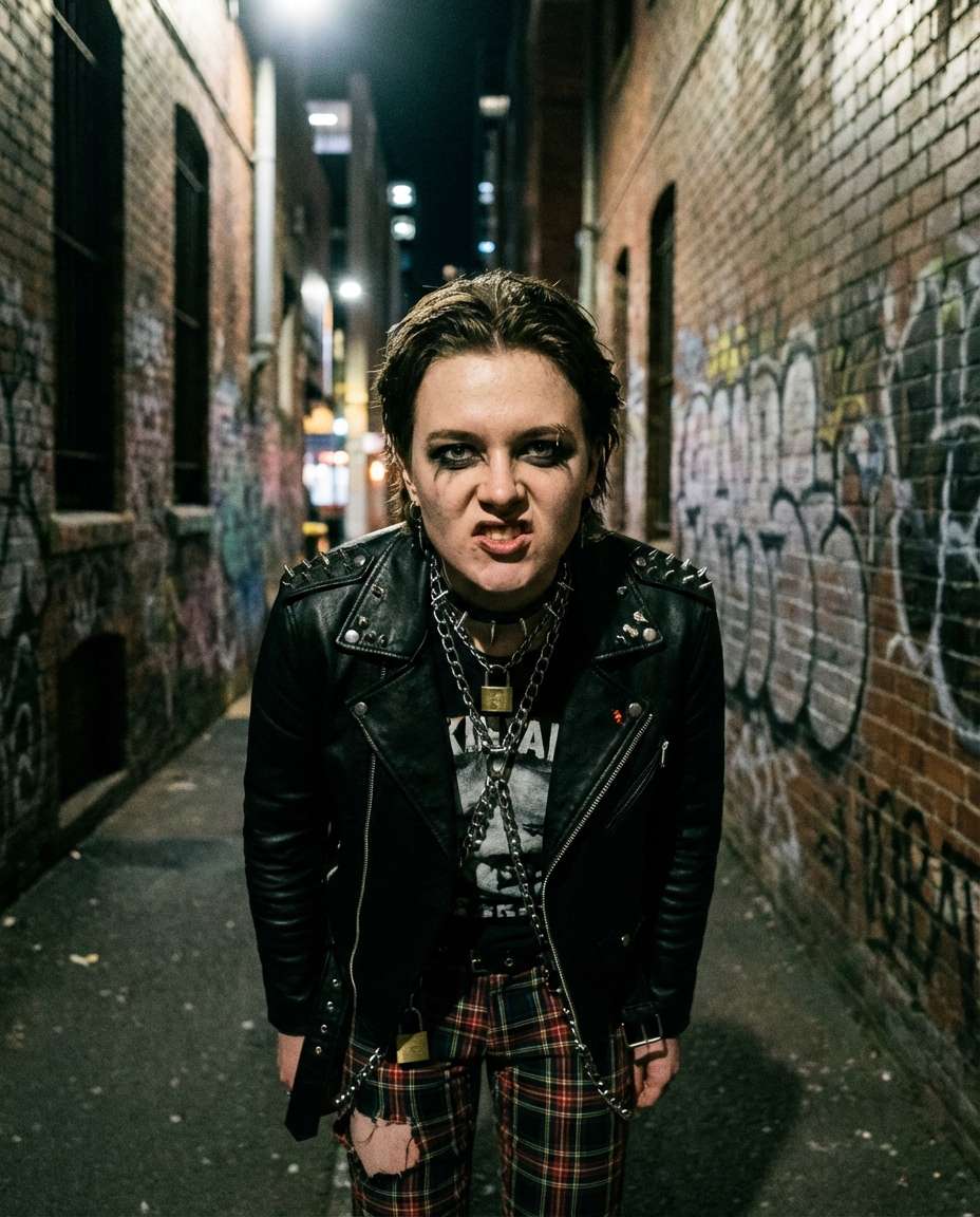 punk alley flash photo