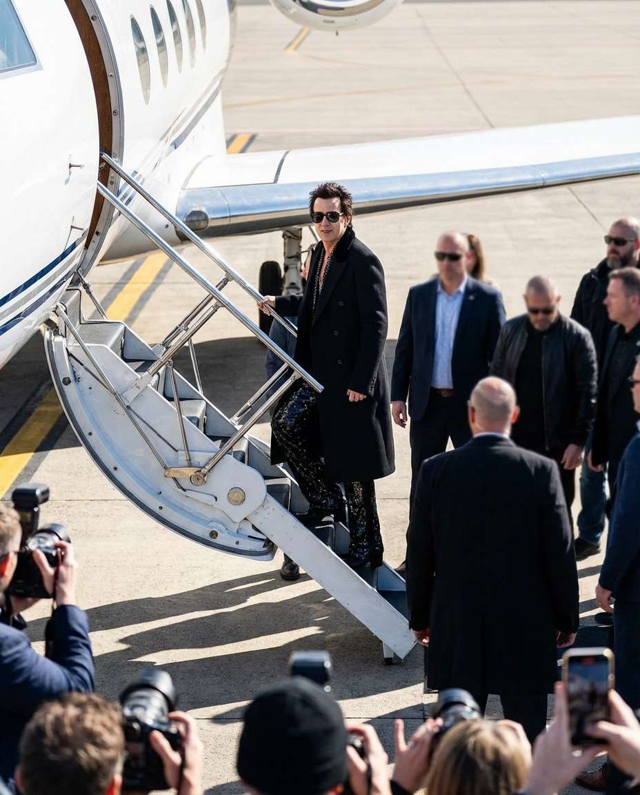 private jet arrival photo