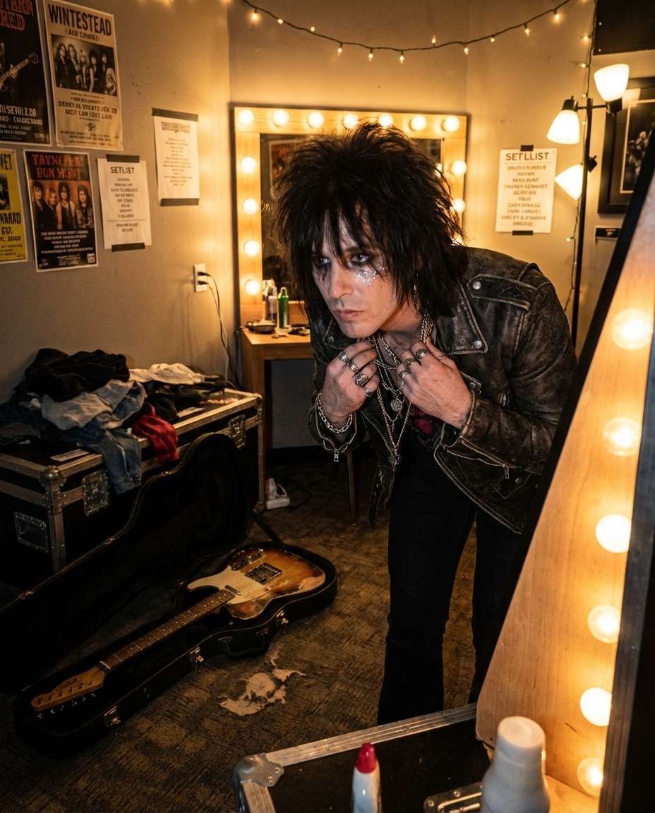 backstage mirror glam photo