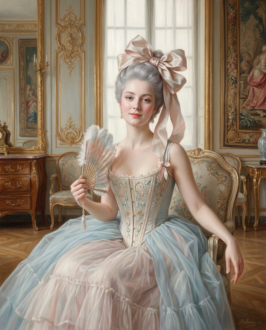 pastel corset editorial photo