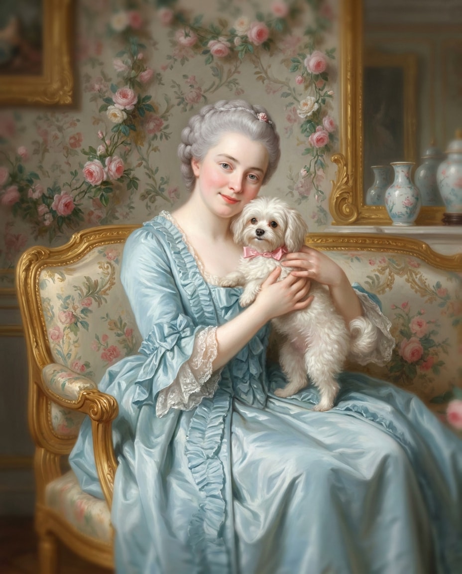 playful lapdog portrait photo