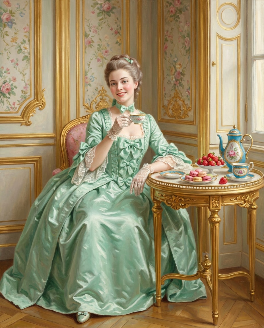 tea and macarons photo