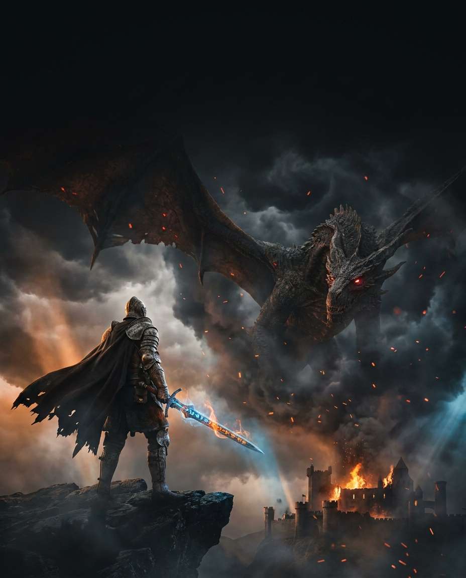 hero vs ancient dragon photo