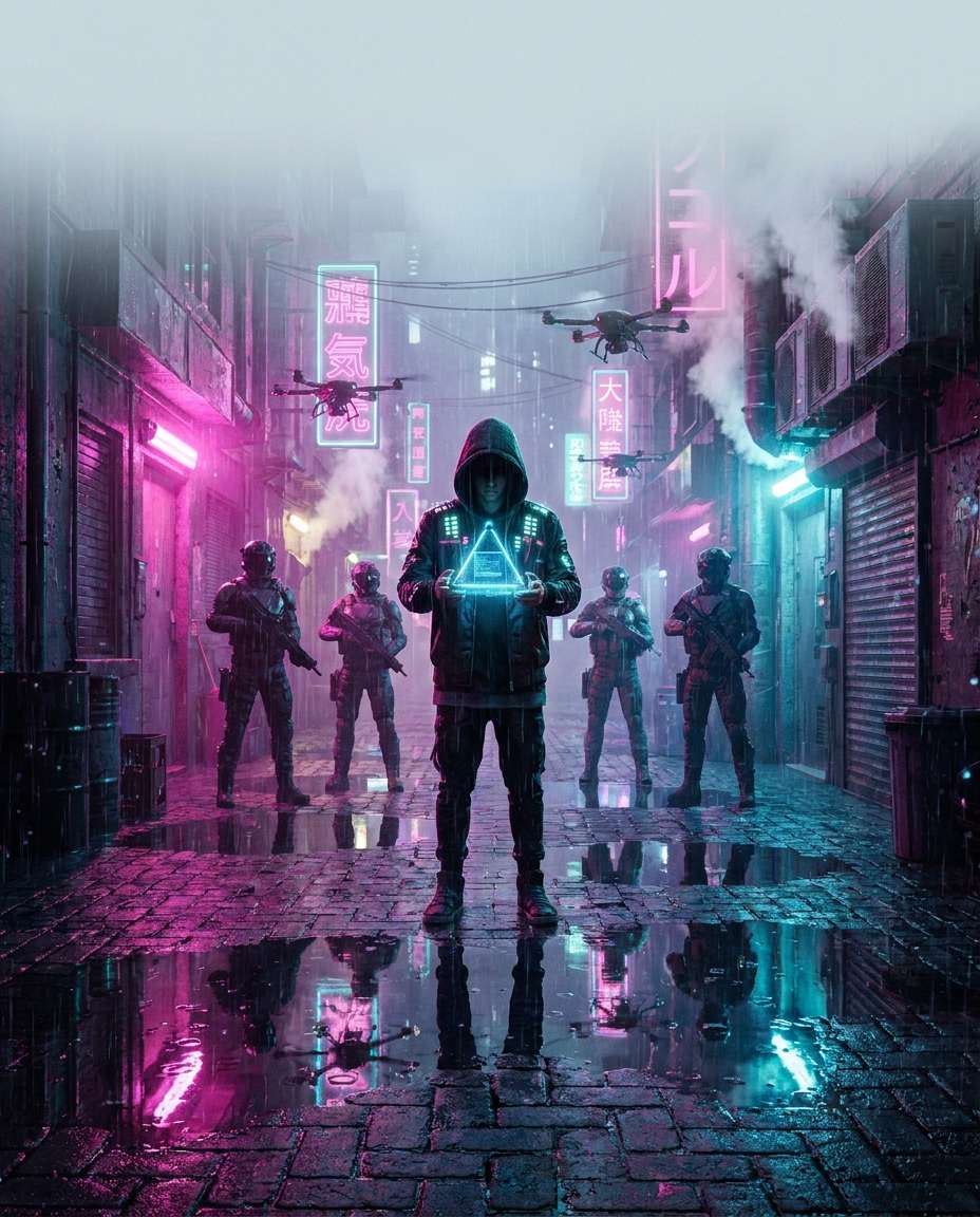 neon alley cyber party photo