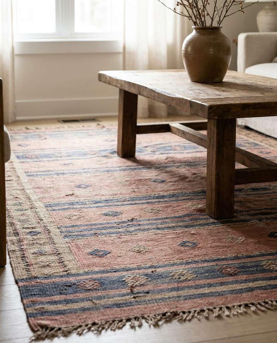 muted kilim flatweave photo