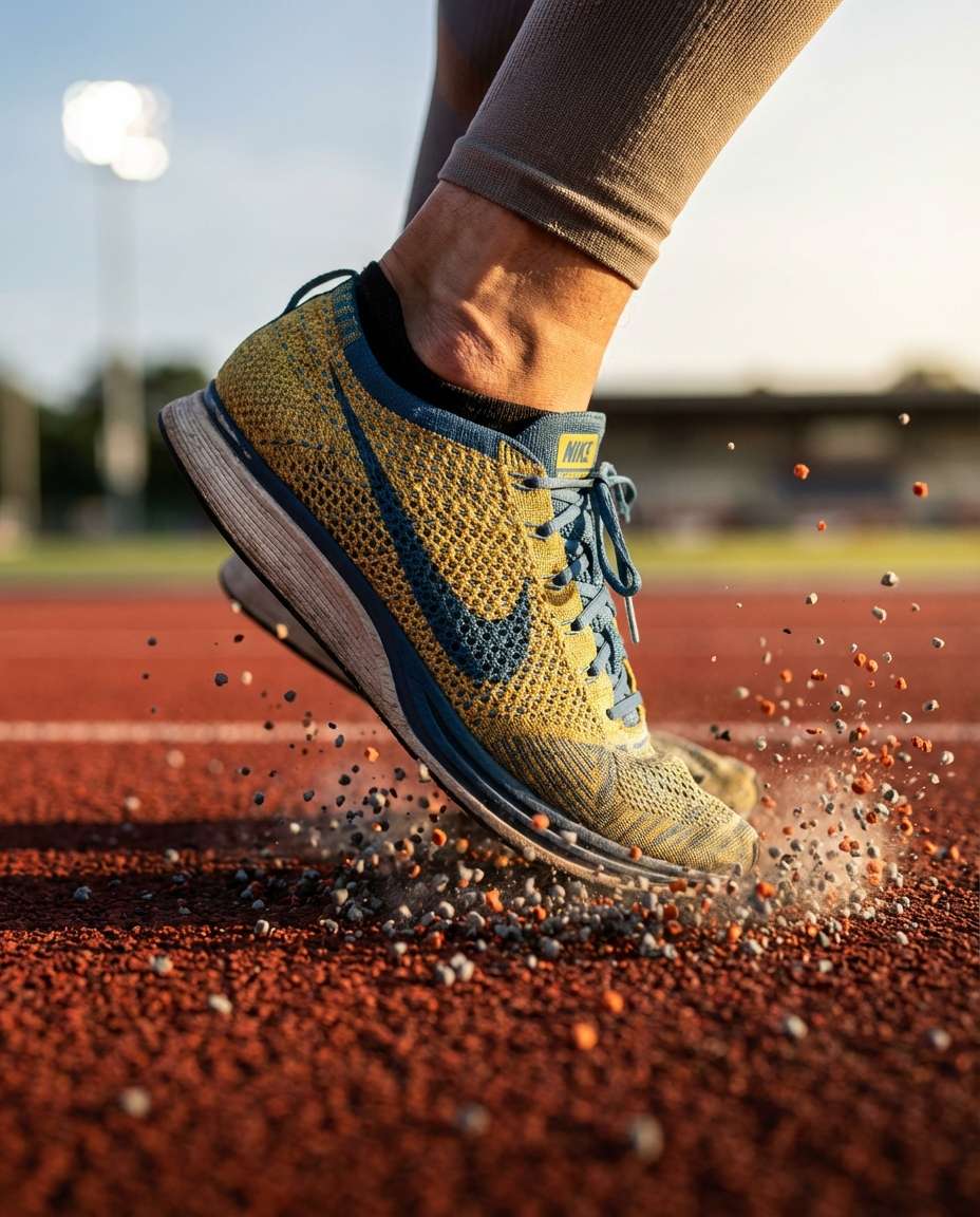 closeup shoe impact photo