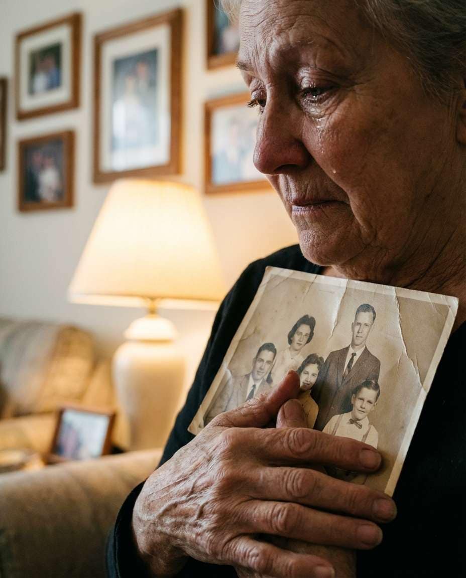 hands holding old photo photo