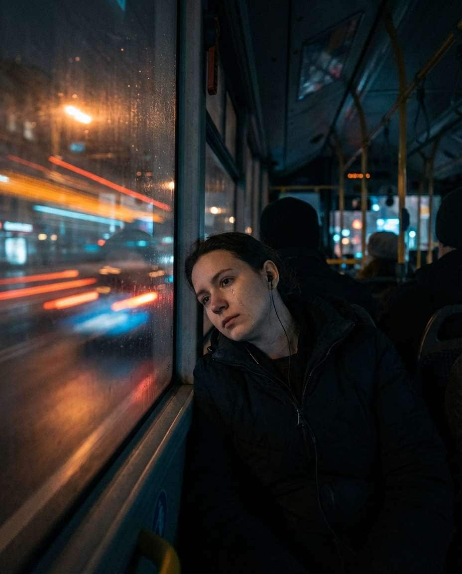 night bus window photo