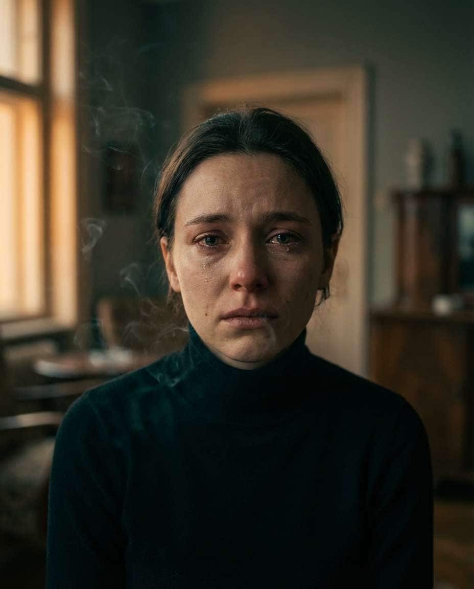 cinematic smoke and tears photo