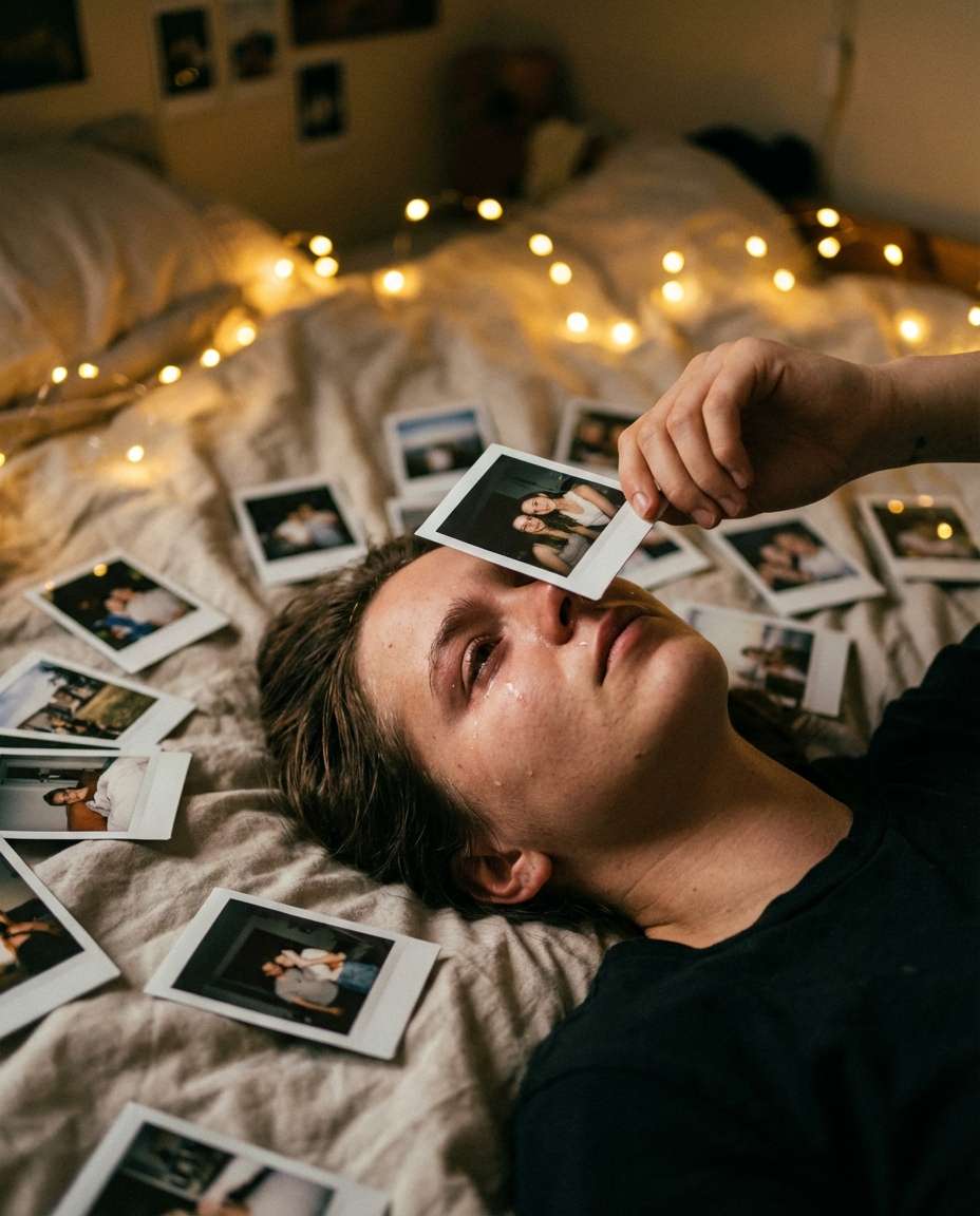 polaroids on the bed photo