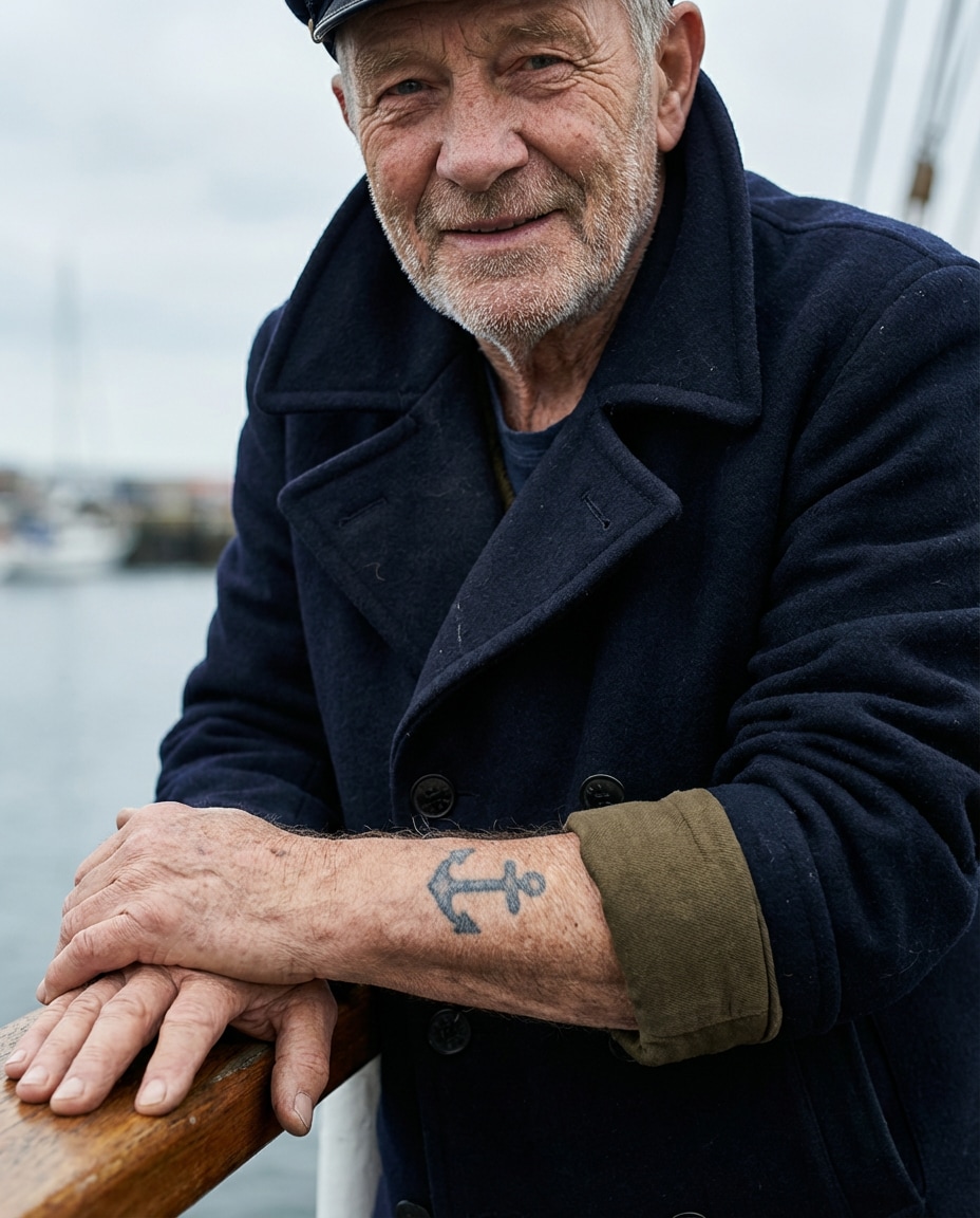 anchor tattoo detail photo