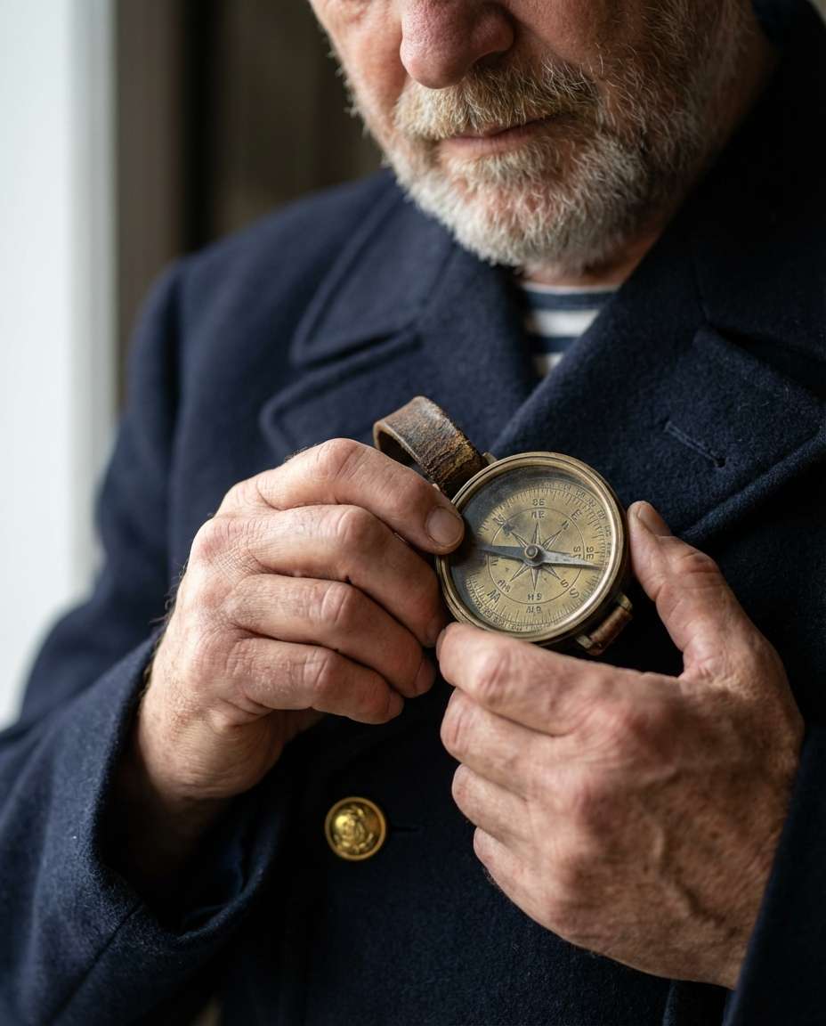 compass in hand photo