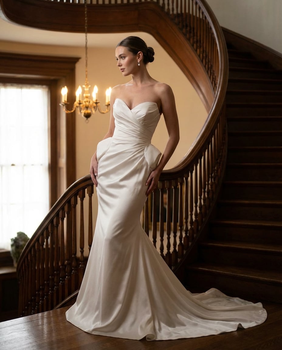 sculpted mermaid gown photo