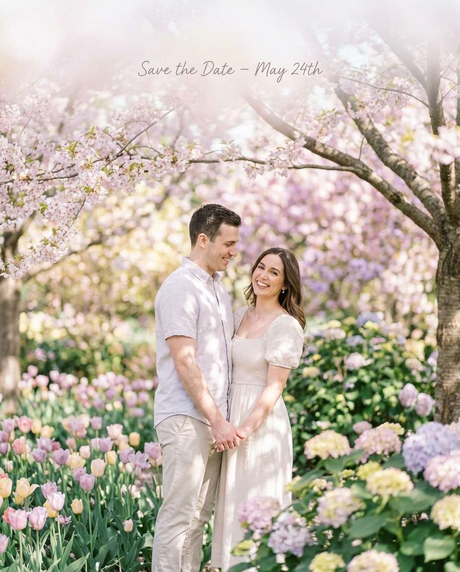 spring garden portrait photo