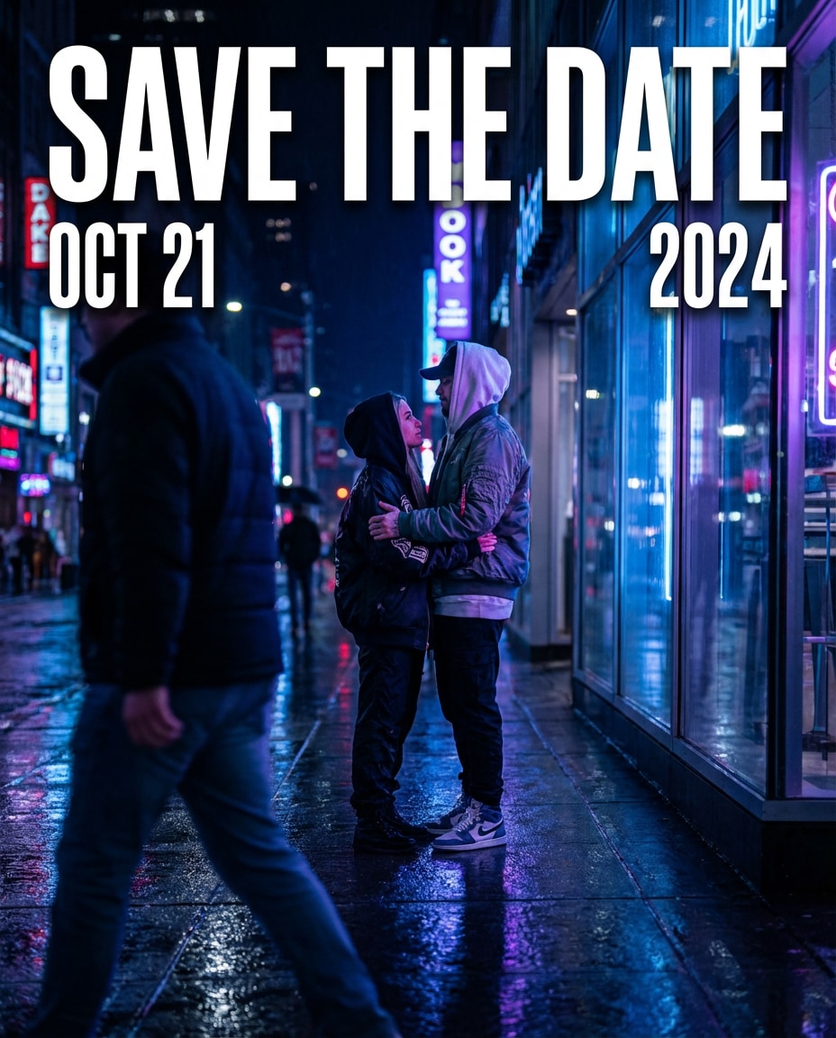 neon night city photo