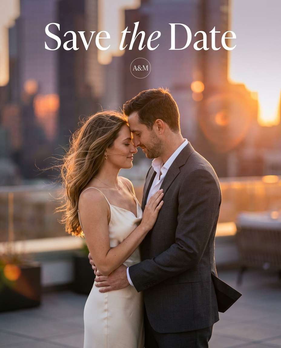 golden hour rooftop photo