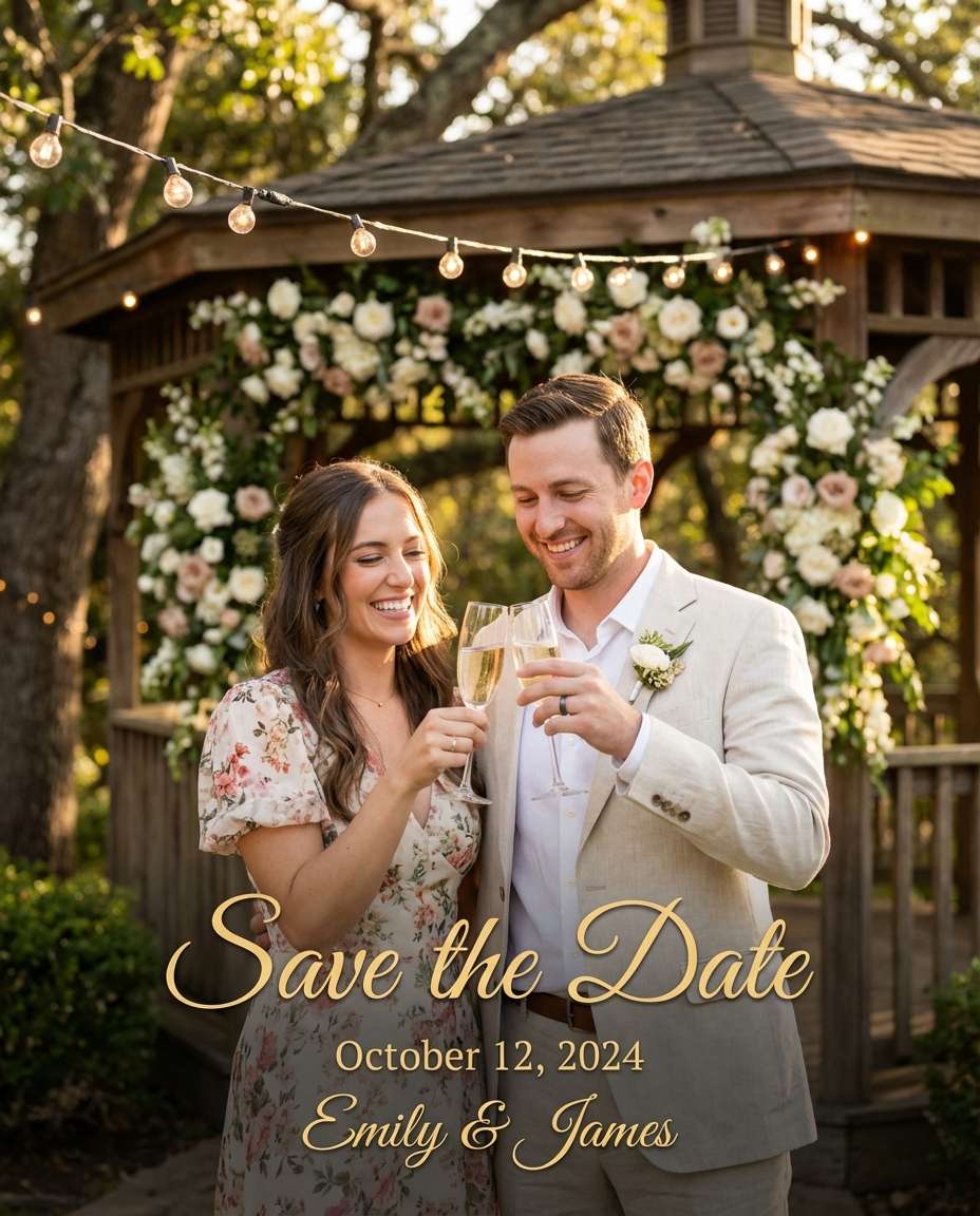 garden party champagne photo