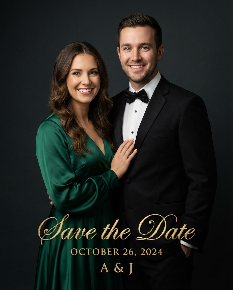 black tie studio photo