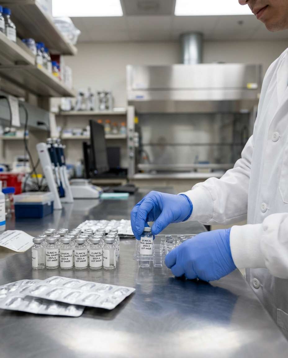 pharma research bench photo