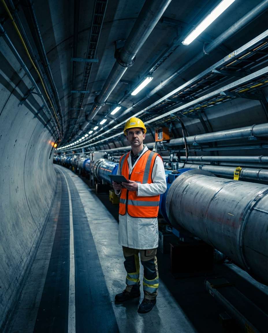 particle physics tunnel photo