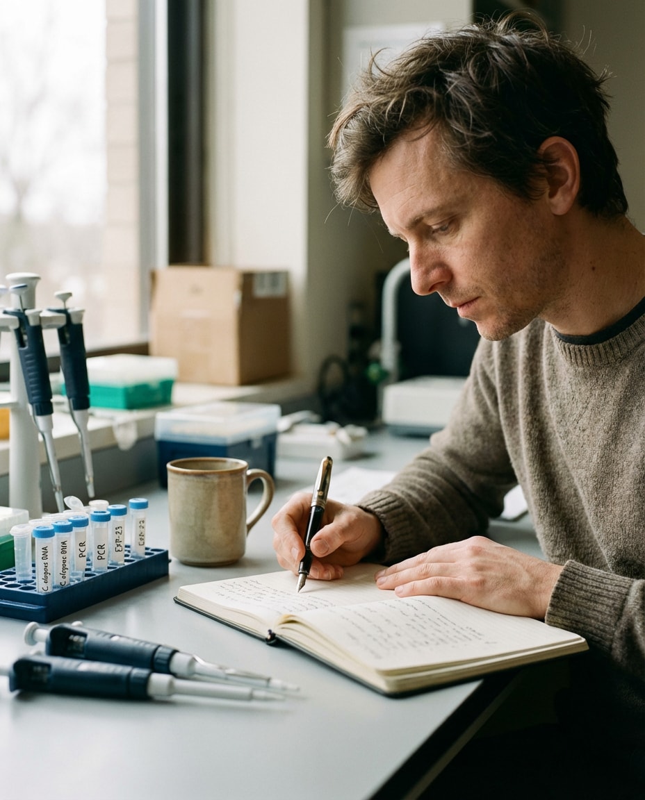 lab notebook moment photo