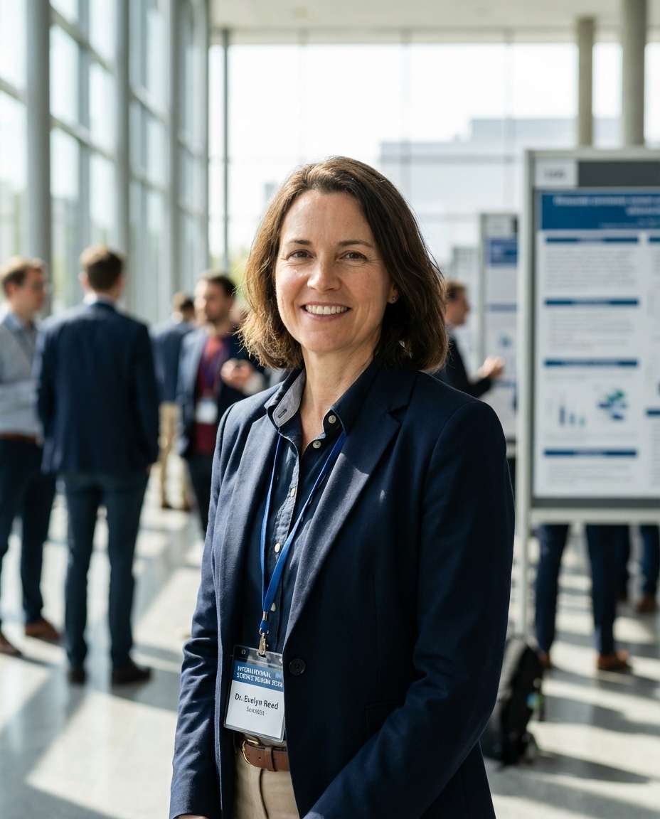 conference badge portrait photo