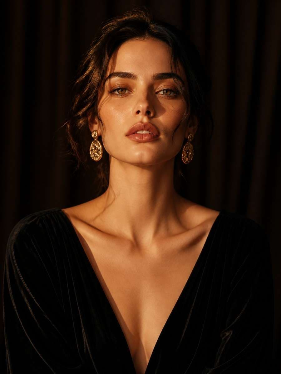 Golden Shadow Editorial Look photo
