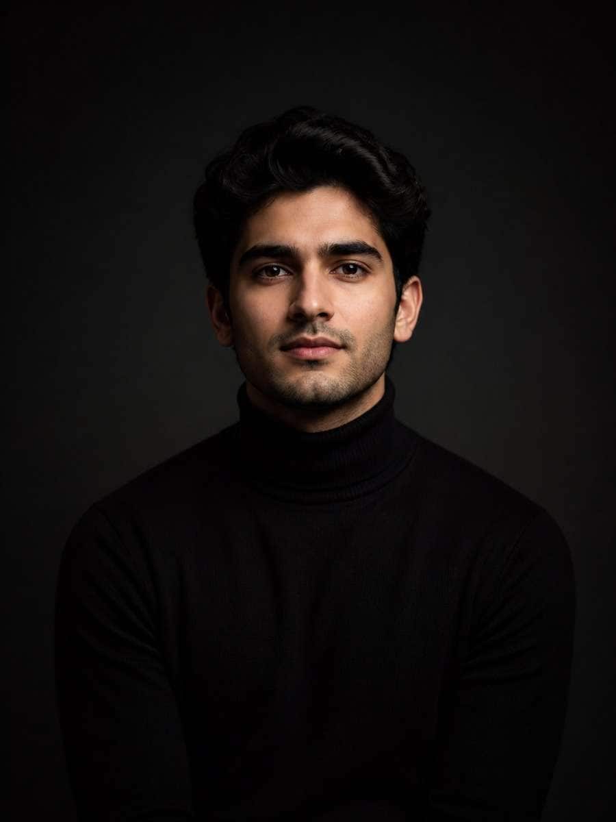 Minimalist Shadow Headshot Style photo