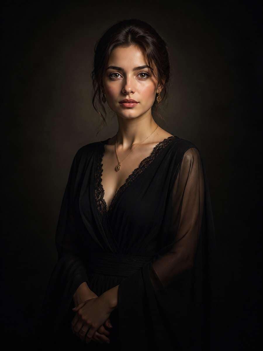 Shadow Portrait With Soft Spotlight photo