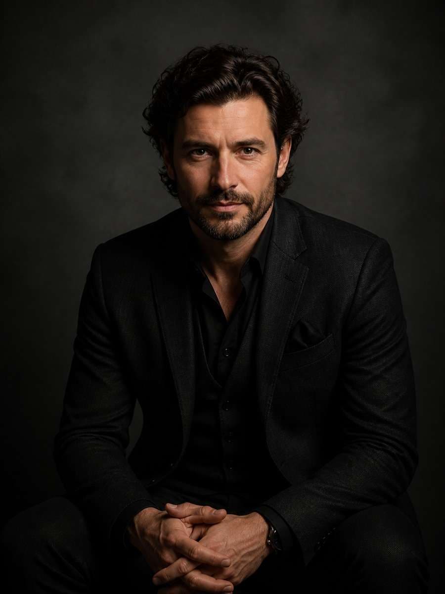 Classic Studio Low-Key Portrait photo