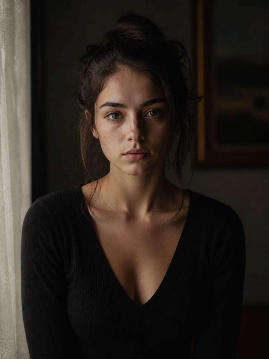 Window Light Shadow Portrait photo
