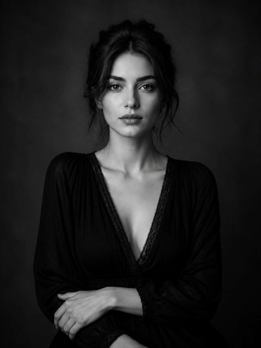 Monochrome Shadow Portrait photo