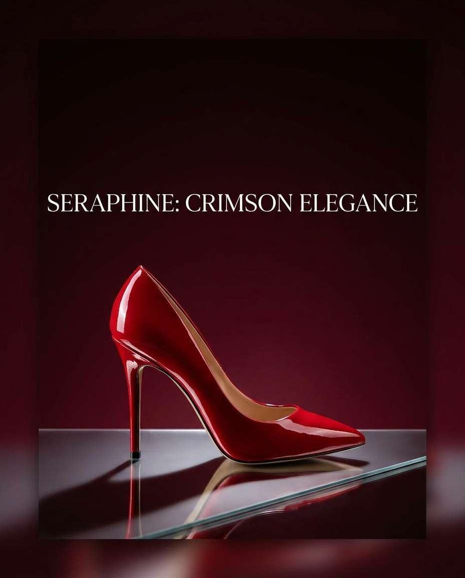 elegant red heel shine photo