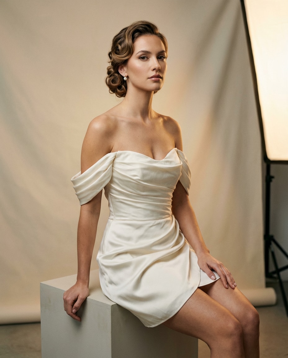 offshoulder elegance photo