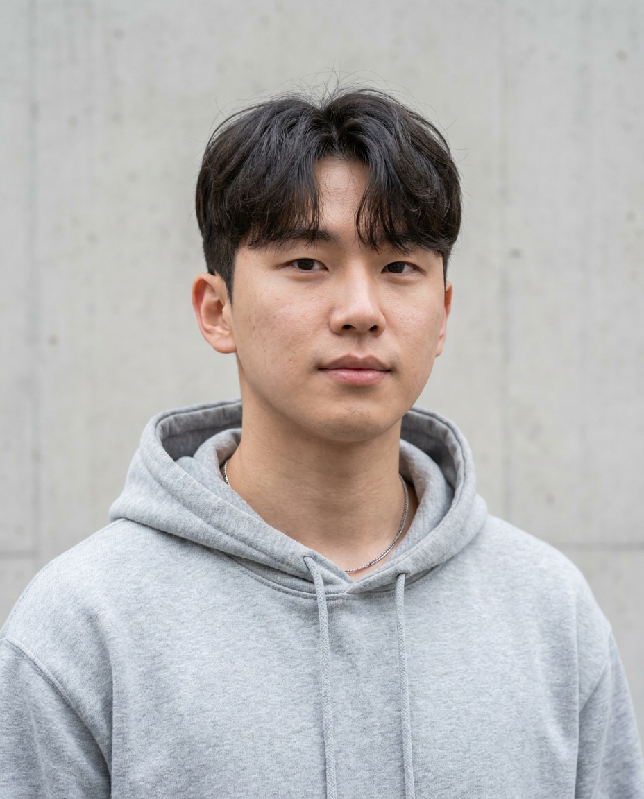 korean twoblock cut photo