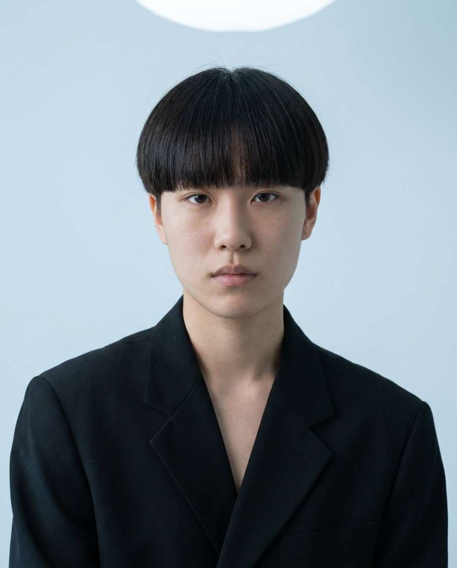 androgynous bowl cut photo