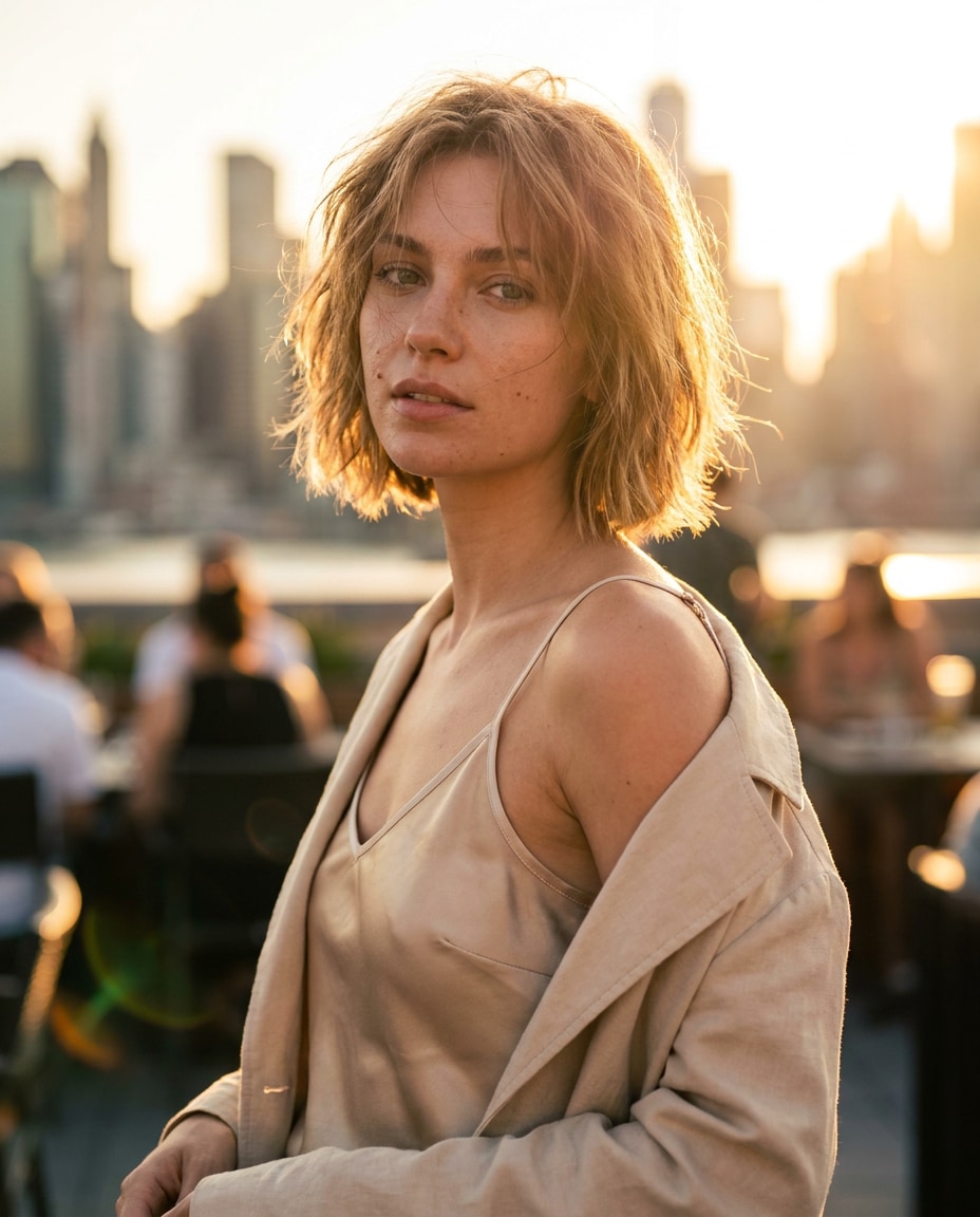 sunset rooftop photo