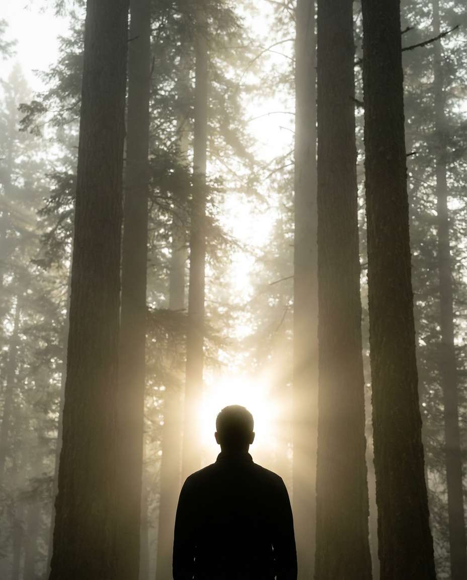 forest fog outline photo