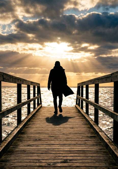 ocean pier walk photo