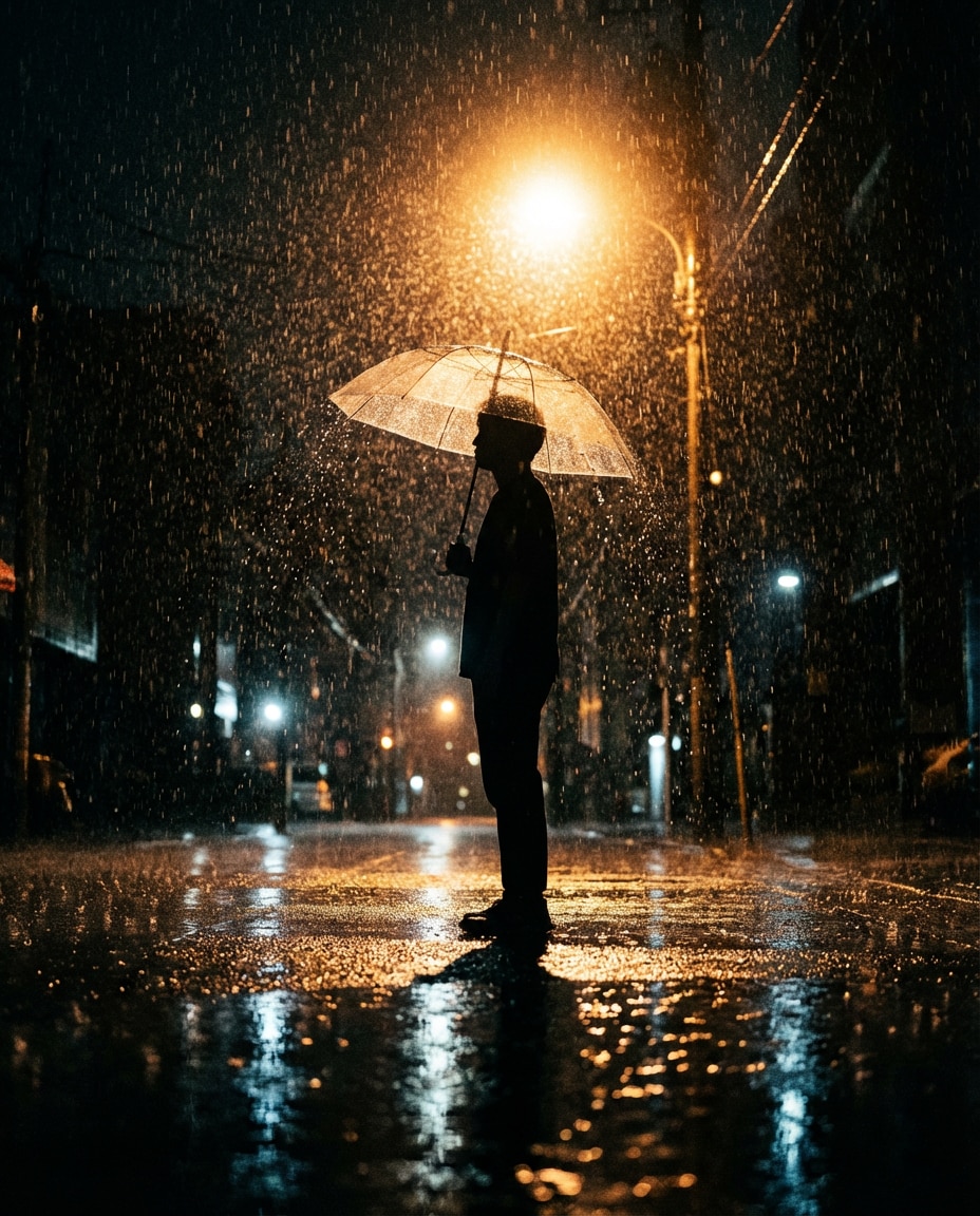 umbrella rain scene photo