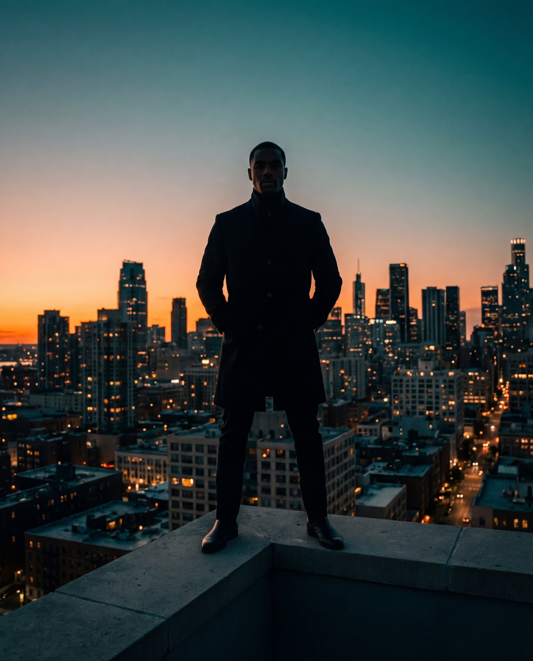 city rooftop stance photo