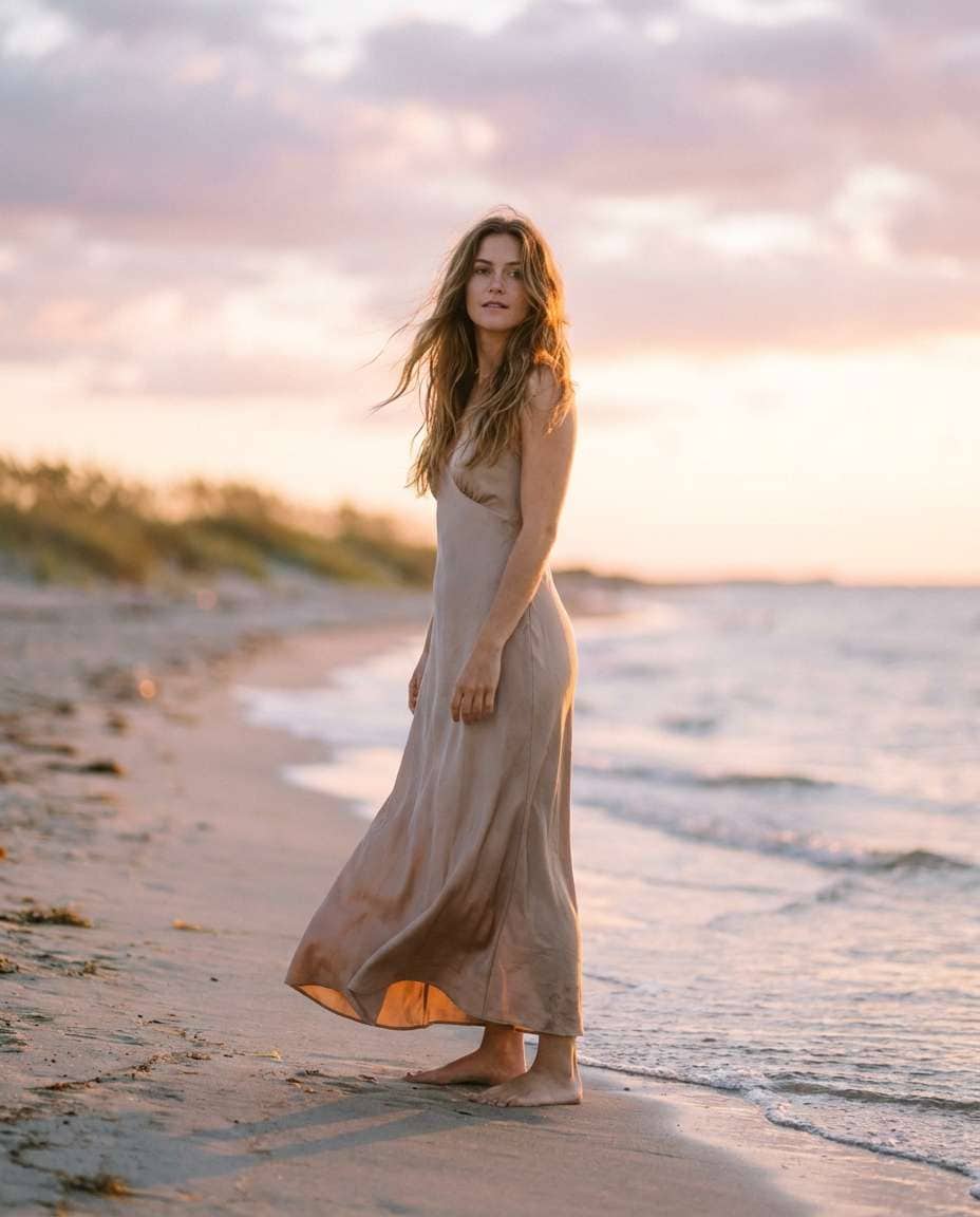 beach sunset drape photo