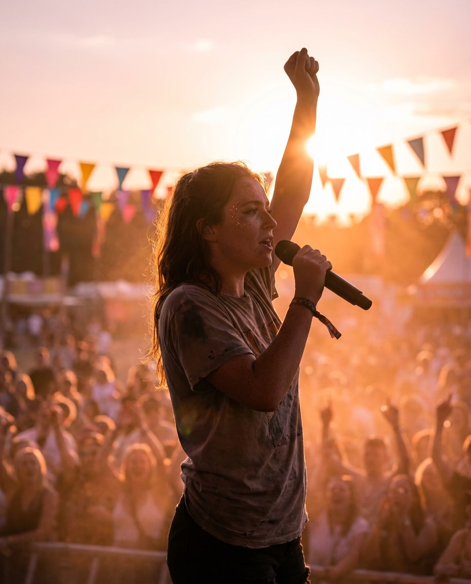 festival sunset stage photo