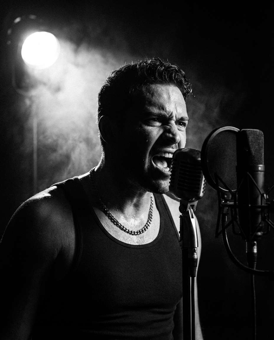 cinematic black white photo