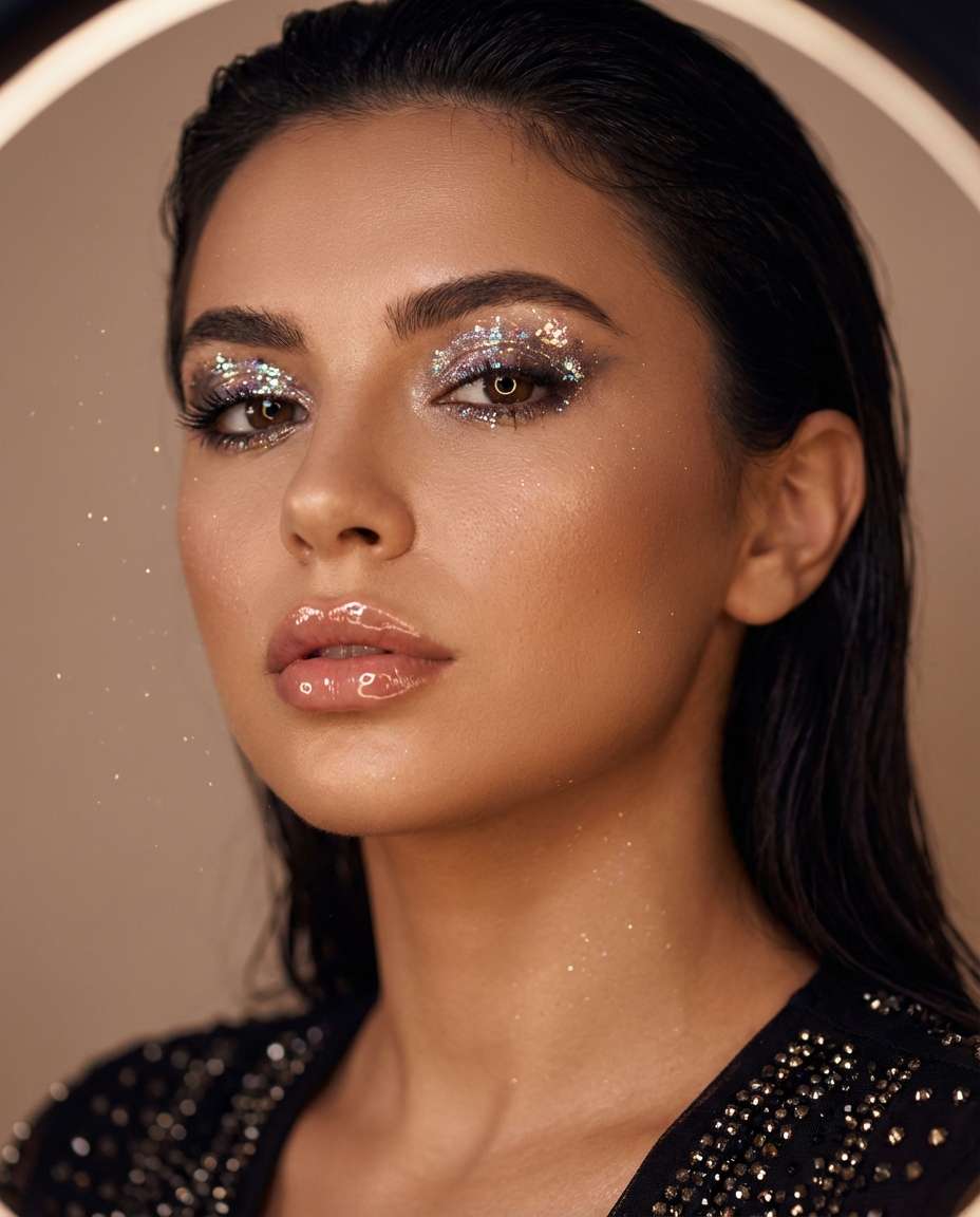glitter glam closeup photo