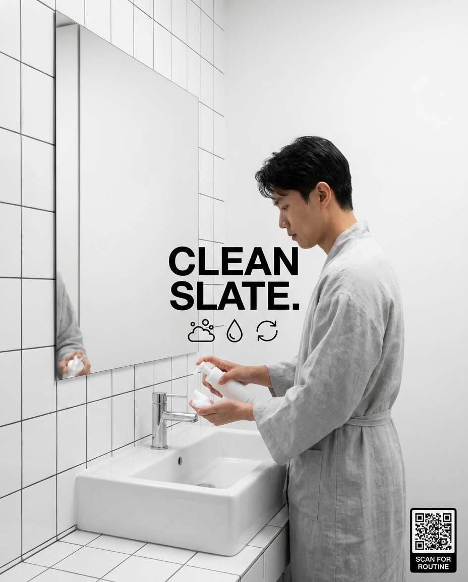 white bathroom grid layout photo