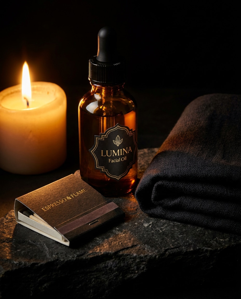 candlelit still life photo