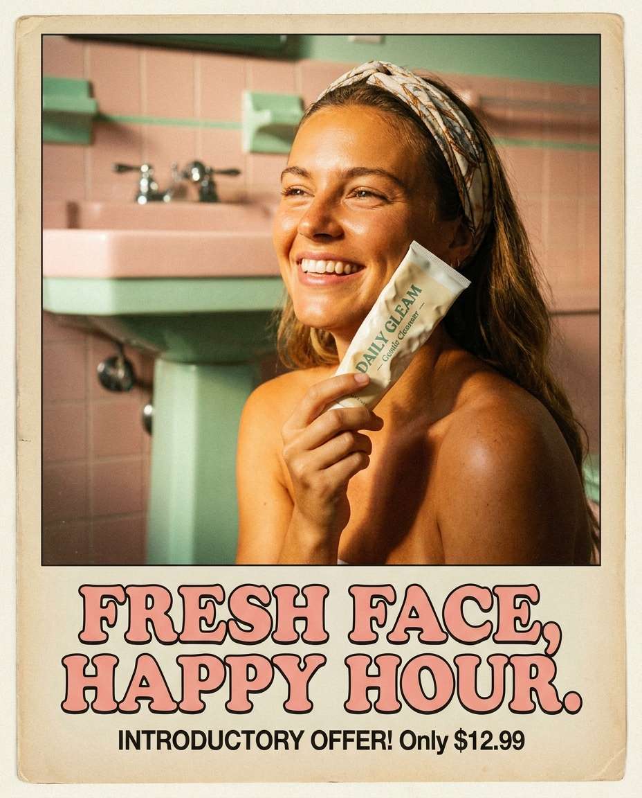 retro magazine ad photo